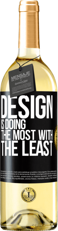 29,95 € Free Shipping | White Wine WHITE Edition Design is doing the most with the least Black Label. Customizable label Young wine Harvest 2023 Verdejo