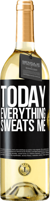 29,95 € Free Shipping | White Wine WHITE Edition Today everything sweats me Black Label. Customizable label Young wine Harvest 2023 Verdejo