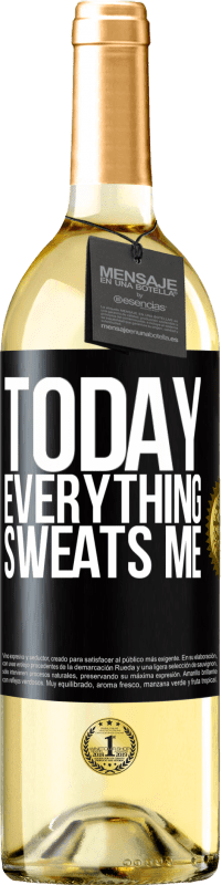 29,95 € Free Shipping | White Wine WHITE Edition Today everything sweats me Black Label. Customizable label Young wine Harvest 2025 Verdejo