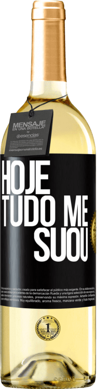 29,95 € Envio grátis | Vinho branco Edição WHITE Hoje tudo me suou Etiqueta Preta. Etiqueta personalizável Vinho jovem Colheita 2024 Verdejo