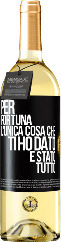 29,95 € Spedizione Gratuita | Vino bianco Edizione WHITE Per fortuna l'unica cosa che ti ho dato è stato tutto Etichetta Nera. Etichetta personalizzabile Vino giovane Raccogliere 2023 Verdejo