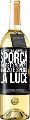 29,95 € Spedizione Gratuita | Vino bianco Edizione WHITE Non sopporto di vedere la casa sporca. In questo momento mi alzo e spengo la luce Etichetta Nera. Etichetta personalizzabile Vino giovane Raccogliere 2023 Verdejo