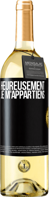 29,95 € Envoi gratuit | Vin blanc Édition WHITE Heureusement, je m'appartiens Étiquette Noire. Étiquette personnalisable Vin jeune Récolte 2023 Verdejo