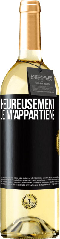 29,95 € Envoi gratuit | Vin blanc Édition WHITE Heureusement, je m'appartiens Étiquette Noire. Étiquette personnalisable Vin jeune Récolte 2025 Verdejo