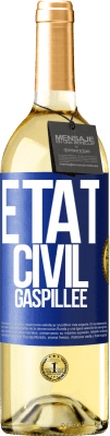 29,95 € Envoi gratuit | Vin blanc Édition WHITE État civil: gaspillée Étiquette Bleue. Étiquette personnalisable Vin jeune Récolte 2024 Verdejo