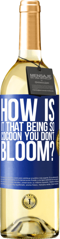 29,95 € Free Shipping | White Wine WHITE Edition how is it that being so cocoon you don't bloom? Blue Label. Customizable label Young wine Harvest 2023 Verdejo