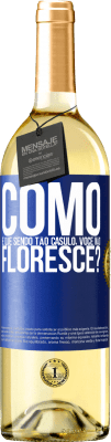 29,95 € Envio grátis | Vinho branco Edição WHITE como é que, sendo tão casulo, você não floresce? Etiqueta Azul. Etiqueta personalizável Vinho jovem Colheita 2025 Verdejo