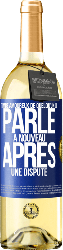 29,95 € Envoi gratuit | Vin blanc Édition WHITE Tombe amoureux de quelqu'un qui parle à nouveau après une dispute Étiquette Bleue. Étiquette personnalisable Vin jeune Récolte 2024 Verdejo