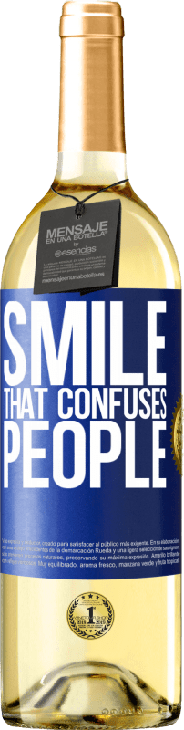 29,95 € Free Shipping | White Wine WHITE Edition Smile, that confuses people Blue Label. Customizable label Young wine Harvest 2024 Verdejo