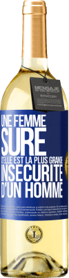 29,95 € Envoi gratuit | Vin blanc Édition WHITE Une femme sûre d'elle est la plus grande insécurité d'un homme Étiquette Bleue. Étiquette personnalisable Vin jeune Récolte 2024 Verdejo