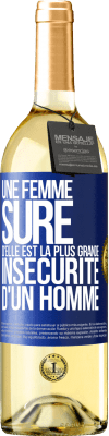 29,95 € Envoi gratuit | Vin blanc Édition WHITE Une femme sûre d'elle est la plus grande insécurité d'un homme Étiquette Bleue. Étiquette personnalisable Vin jeune Récolte 2025 Verdejo