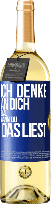 29,95 € Kostenloser Versand | Weißwein WHITE Ausgabe Ich denke an dich. Egal, wann du das liest Blaue Markierung. Anpassbares Etikett Junger Wein Ernte 2024 Verdejo