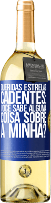 29,95 € Envio grátis | Vinho branco Edição WHITE Queridas estrelas cadentes: você sabe alguma coisa sobre a minha? Etiqueta Azul. Etiqueta personalizável Vinho jovem Colheita 2023 Verdejo