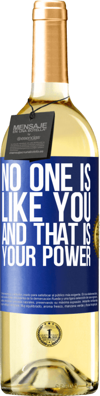 29,95 € Free Shipping | White Wine WHITE Edition No one is like you, and that is your power Blue Label. Customizable label Young wine Harvest 2025 Verdejo