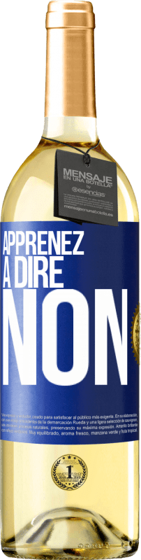 29,95 € Envoi gratuit | Vin blanc Édition WHITE Apprenez à dire non Étiquette Bleue. Étiquette personnalisable Vin jeune Récolte 2024 Verdejo