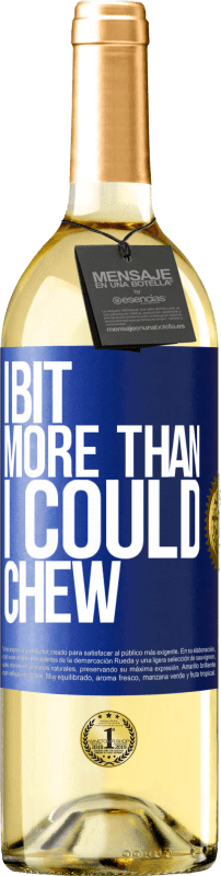 29,95 € Free Shipping | White Wine WHITE Edition I bit more than I could chew Blue Label. Customizable label Young wine Harvest 2024 Verdejo