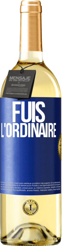 29,95 € Envoi gratuit | Vin blanc Édition WHITE Fuis l'ordinaire Étiquette Bleue. Étiquette personnalisable Vin jeune Récolte 2024 Verdejo