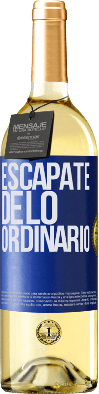 29,95 € Envío gratis | Vino Blanco Edición WHITE Escápate de lo ordinario Etiqueta Azul. Etiqueta personalizable Vino joven Cosecha 2024 Verdejo