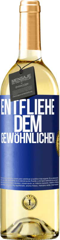 29,95 € Kostenloser Versand | Weißwein WHITE Ausgabe Entfliehe dem Gewöhnlichen Blaue Markierung. Anpassbares Etikett Junger Wein Ernte 2024 Verdejo