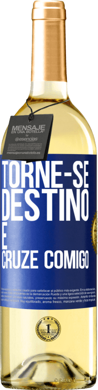 29,95 € Envio grátis | Vinho branco Edição WHITE Torne-se destino e cruze comigo Etiqueta Azul. Etiqueta personalizável Vinho jovem Colheita 2024 Verdejo