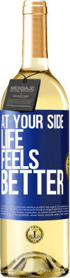 29,95 € Free Shipping | White Wine WHITE Edition At your side life feels better Blue Label. Customizable label Young wine Harvest 2024 Verdejo