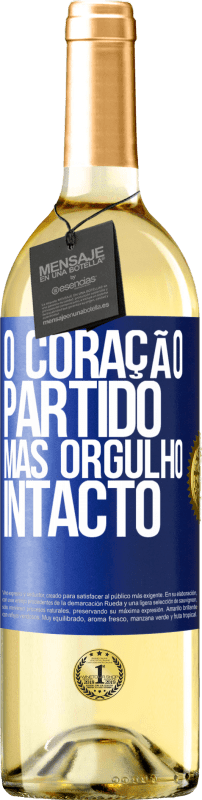 29,95 € Envio grátis | Vinho branco Edição WHITE O coração partido Mas orgulho intacto Etiqueta Azul. Etiqueta personalizável Vinho jovem Colheita 2024 Verdejo