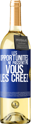 29,95 € Envoi gratuit | Vin blanc Édition WHITE Les opportunités ne passent pas. Vous les créez Étiquette Bleue. Étiquette personnalisable Vin jeune Récolte 2025 Verdejo