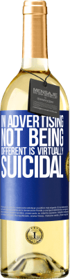 29,95 € Free Shipping | White Wine WHITE Edition In advertising, not being different is virtually suicidal Blue Label. Customizable label Young wine Harvest 2025 Verdejo