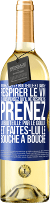 29,95 € Envoi gratuit | Vin blanc Édition WHITE Ouvrez cette bouteille et laissez respirer le vin. Si vous pensez qu'il ne respire pas prenez la bouteille par le goulot et fait Étiquette Bleue. Étiquette personnalisable Vin jeune Récolte 2023 Verdejo