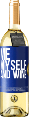 29,95 € 送料無料 | 白ワイン WHITEエディション Me, myself and wine 青いタグ. カスタマイズ可能なラベル 若いワイン 収穫 2024 Verdejo