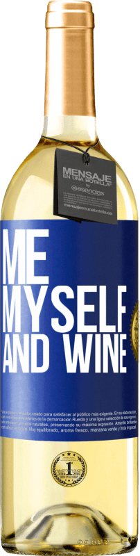 29,95 € Spedizione Gratuita | Vino bianco Edizione WHITE Me, myself and wine Etichetta Blu. Etichetta personalizzabile Vino giovane Raccogliere 2025 Verdejo