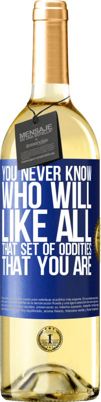 29,95 € Free Shipping | White Wine WHITE Edition You never know who will like all that set of oddities that you are Blue Label. Customizable label Young wine Harvest 2023 Verdejo