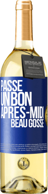 29,95 € Envoi gratuit | Vin blanc Édition WHITE Passe un bon après-midi, beau gosse Étiquette Bleue. Étiquette personnalisable Vin jeune Récolte 2023 Verdejo