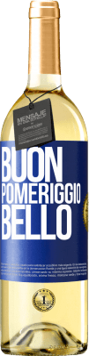 29,95 € Spedizione Gratuita | Vino bianco Edizione WHITE Buon pomeriggio, bello Etichetta Blu. Etichetta personalizzabile Vino giovane Raccogliere 2023 Verdejo