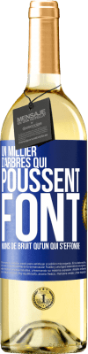 29,95 € Envoi gratuit | Vin blanc Édition WHITE Un millier d'arbres qui poussent font moins de bruit qu'un qui s'effondre Étiquette Bleue. Étiquette personnalisable Vin jeune Récolte 2025 Verdejo
