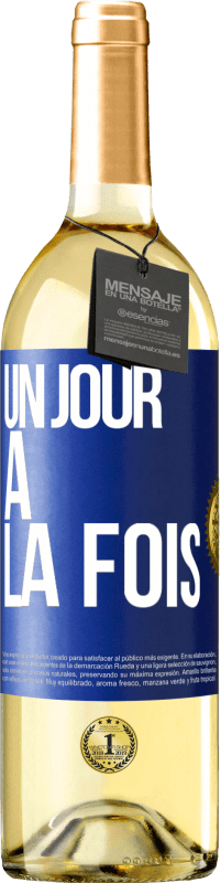 29,95 € Envoi gratuit | Vin blanc Édition WHITE Un jour à la fois Étiquette Bleue. Étiquette personnalisable Vin jeune Récolte 2025 Verdejo