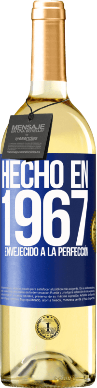 29,95 € Envío gratis | Vino Blanco Edición WHITE Hecho en 1967. Envejecido a la perfección Etiqueta Azul. Etiqueta personalizable Vino joven Cosecha 2024 Verdejo