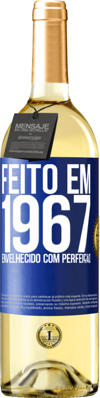 29,95 € Envio grátis | Vinho branco Edição WHITE Feito em 1967. Envelhecido com perfeição Etiqueta Azul. Etiqueta personalizável Vinho jovem Colheita 2024 Verdejo