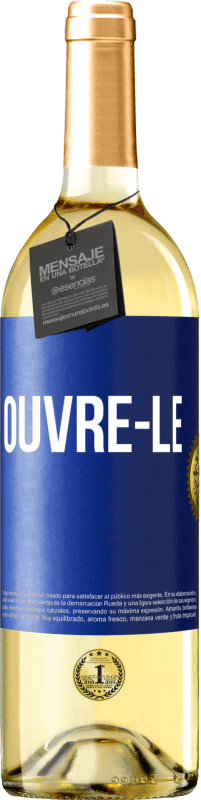 29,95 € Envoi gratuit | Vin blanc Édition WHITE Ouvre-le Étiquette Bleue. Étiquette personnalisable Vin jeune Récolte 2023 Verdejo