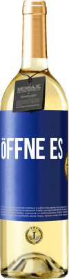 29,95 € Kostenloser Versand | Weißwein WHITE Ausgabe Öffne es Blaue Markierung. Anpassbares Etikett Junger Wein Ernte 2025 Verdejo