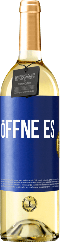 29,95 € Kostenloser Versand | Weißwein WHITE Ausgabe Öffne es Blaue Markierung. Anpassbares Etikett Junger Wein Ernte 2023 Verdejo