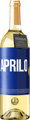29,95 € Spedizione Gratuita | Vino bianco Edizione WHITE Aprilo Etichetta Blu. Etichetta personalizzabile Vino giovane Raccogliere 2025 Verdejo
