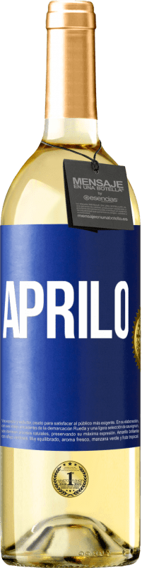 29,95 € Spedizione Gratuita | Vino bianco Edizione WHITE Aprilo Etichetta Blu. Etichetta personalizzabile Vino giovane Raccogliere 2023 Verdejo