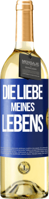 29,95 € Kostenloser Versand | Weißwein WHITE Ausgabe Die Liebe meines Lebens Blaue Markierung. Anpassbares Etikett Junger Wein Ernte 2024 Verdejo