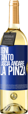 29,95 € Spedizione Gratuita | Vino bianco Edizione WHITE Ogni tanto lascia andare la pinza Etichetta Blu. Etichetta personalizzabile Vino giovane Raccogliere 2023 Verdejo