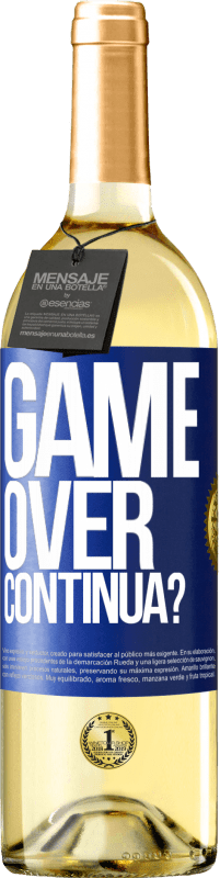 29,95 € Spedizione Gratuita | Vino bianco Edizione WHITE GAME OVER. Continua? Etichetta Blu. Etichetta personalizzabile Vino giovane Raccogliere 2024 Verdejo