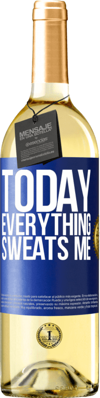 29,95 € Free Shipping | White Wine WHITE Edition Today everything sweats me Blue Label. Customizable label Young wine Harvest 2023 Verdejo