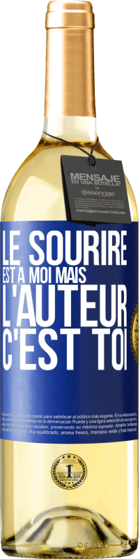 29,95 € Envoi gratuit | Vin blanc Édition WHITE Le sourire est à moi, mais l'auteur c'est toi Étiquette Bleue. Étiquette personnalisable Vin jeune Récolte 2024 Verdejo