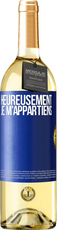 29,95 € Envoi gratuit | Vin blanc Édition WHITE Heureusement, je m'appartiens Étiquette Bleue. Étiquette personnalisable Vin jeune Récolte 2024 Verdejo