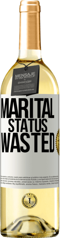 29,95 € Free Shipping | White Wine WHITE Edition Marital status: wasted White Label. Customizable label Young wine Harvest 2023 Verdejo